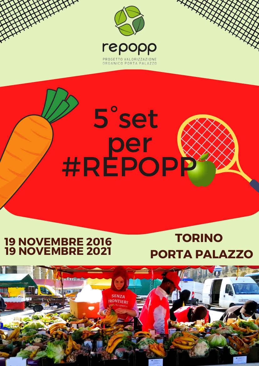 Event flyer for the fifth anniversary of Repopp project on november 19